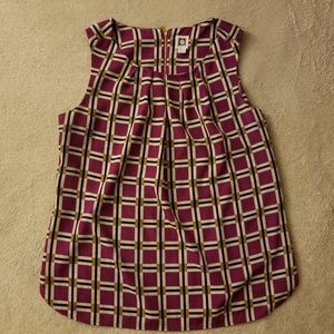 🍒 Anne Klein Checkered Blouse